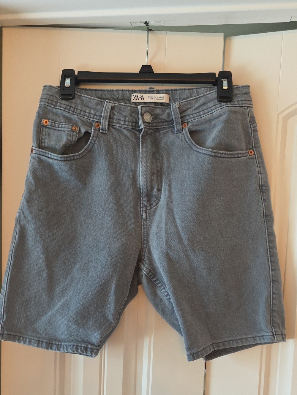 ZARA Men's Slate Gray Denim Shorts